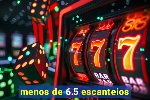 menos de 6.5 escanteios